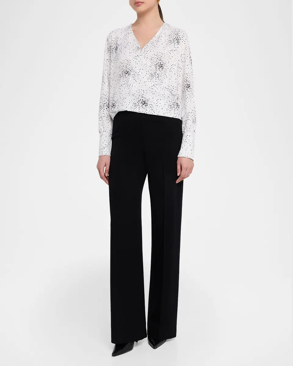 Emporio Armani Dotted Surplice Blouse | Thumbnail 2 Emporio Armani Dotted Surplice Blouse | Thumbnail 2