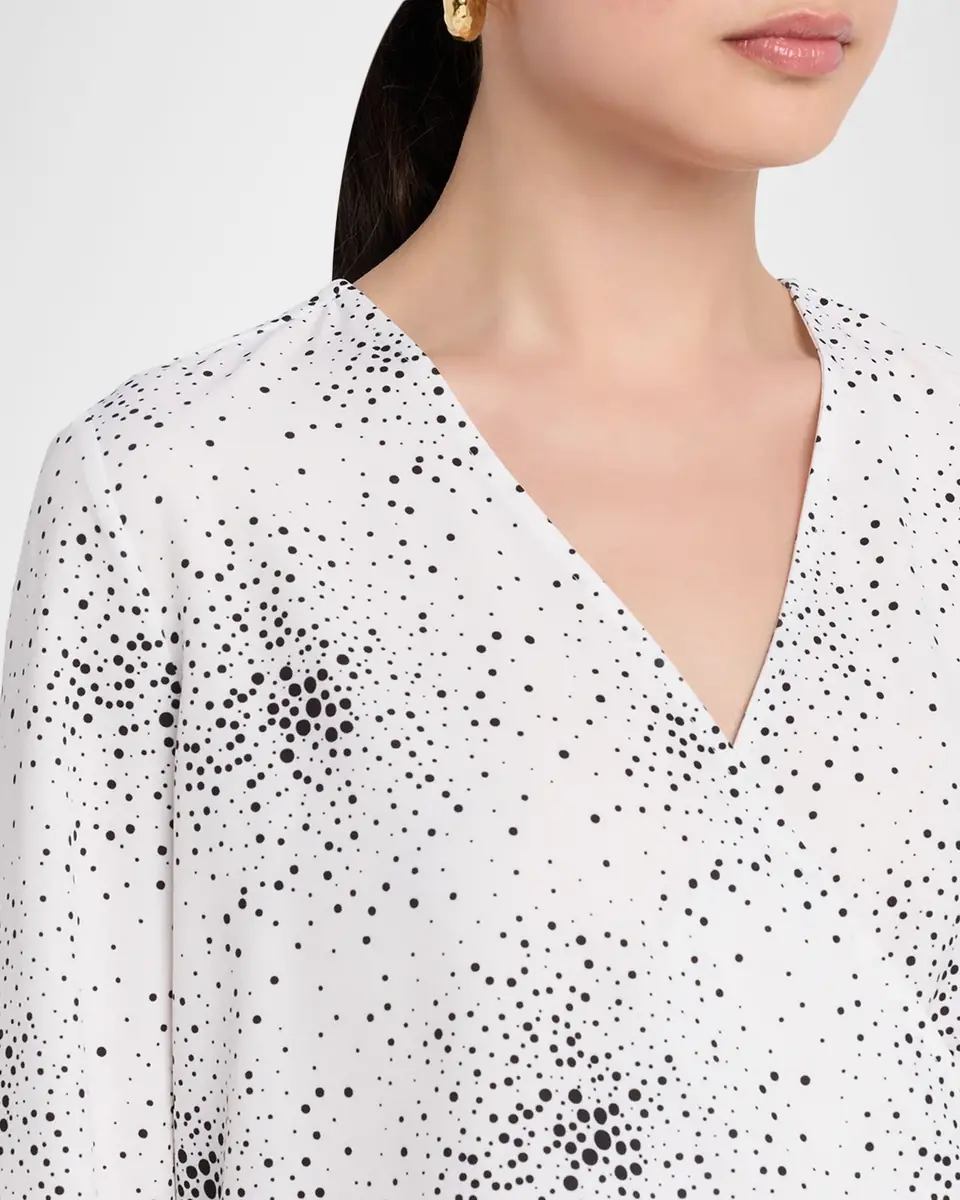 Emporio Armani Dotted Surplice Blouse | Thumbnail 5 Emporio Armani Dotted Surplice Blouse | Thumbnail 5