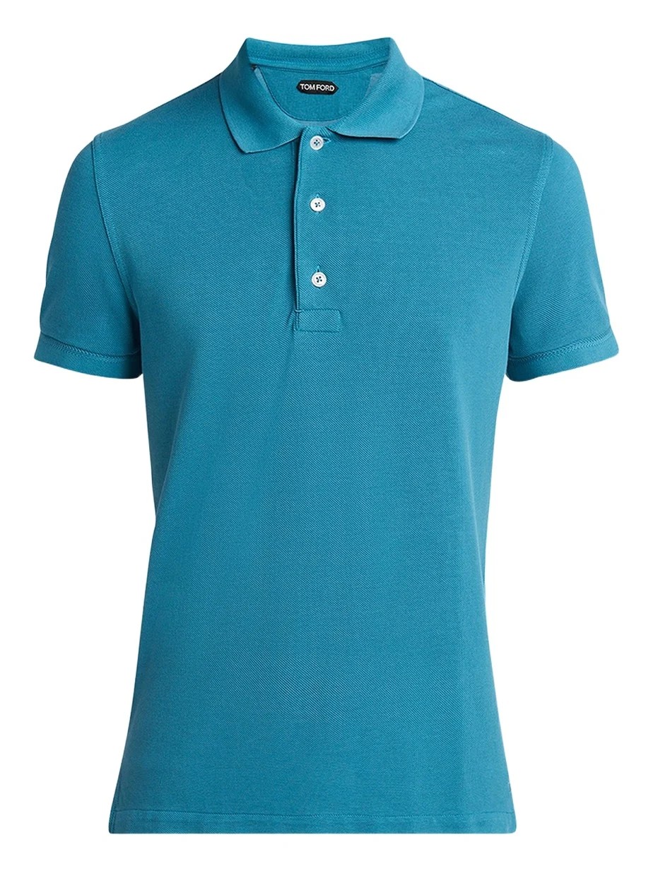 Tom Ford Men's Lyocell Pique Polo Shirt
