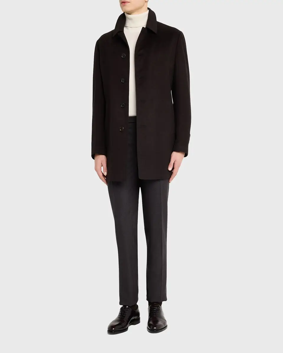 Incotex Men's Micro-Houndstooth Wool and Cashmere Trousers | Thumbnail 2