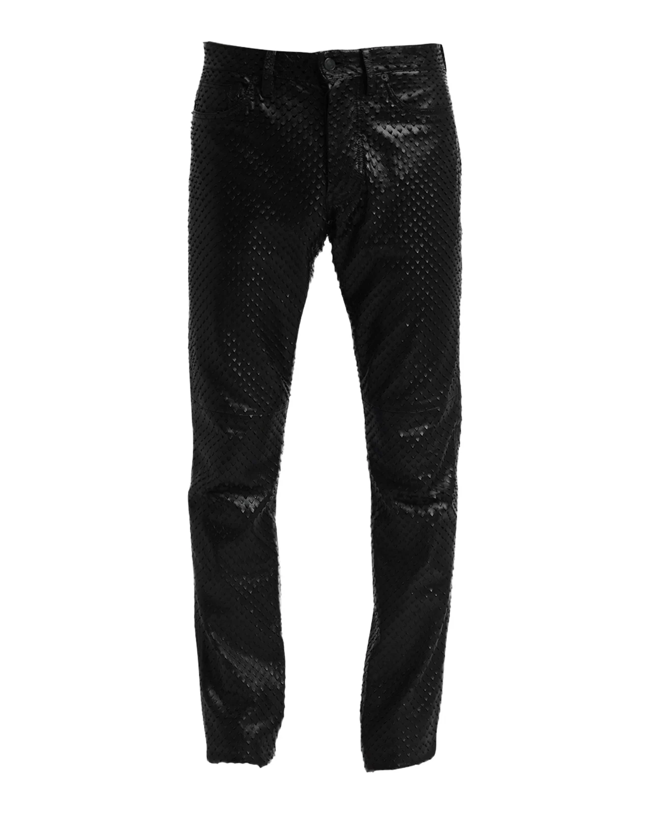 Tom Ford Men's Perforated Leather Straight-Leg Five-Pocket Pants