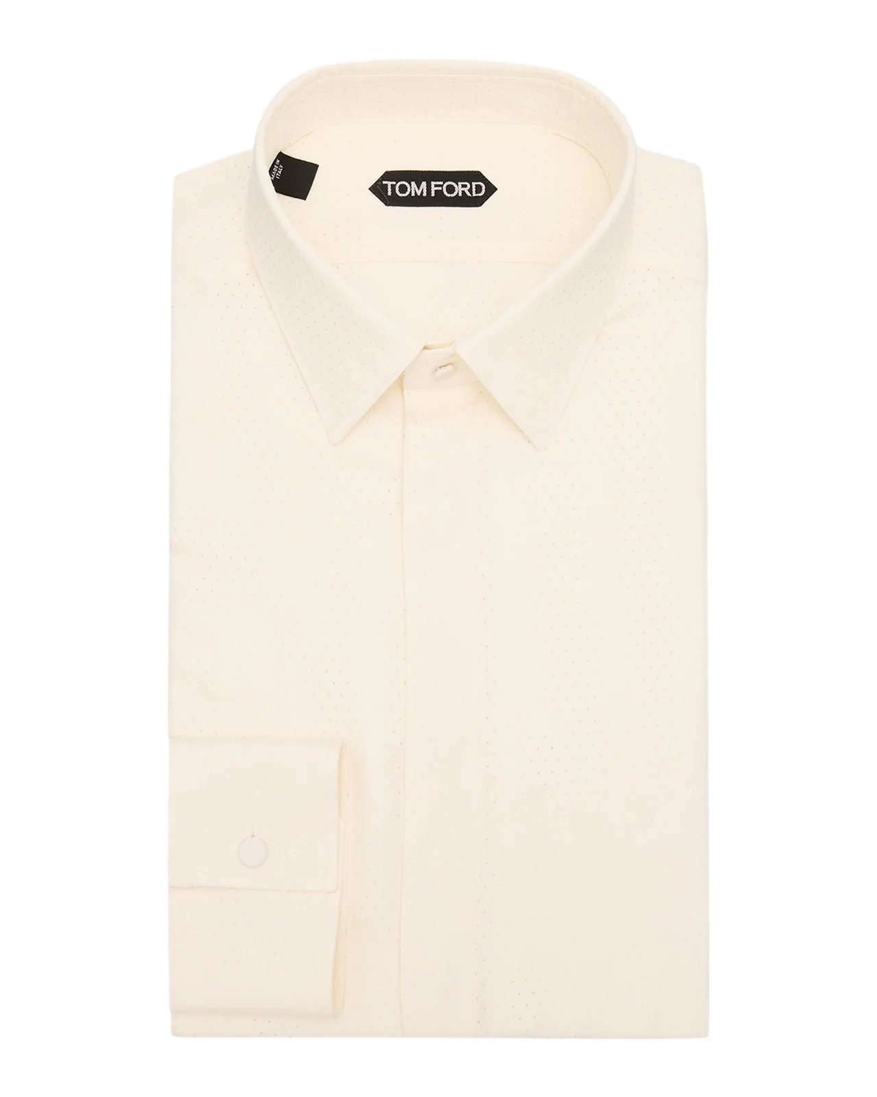 Tom Ford Men's Tonal Polka Dot Lyocell Dress Shirt