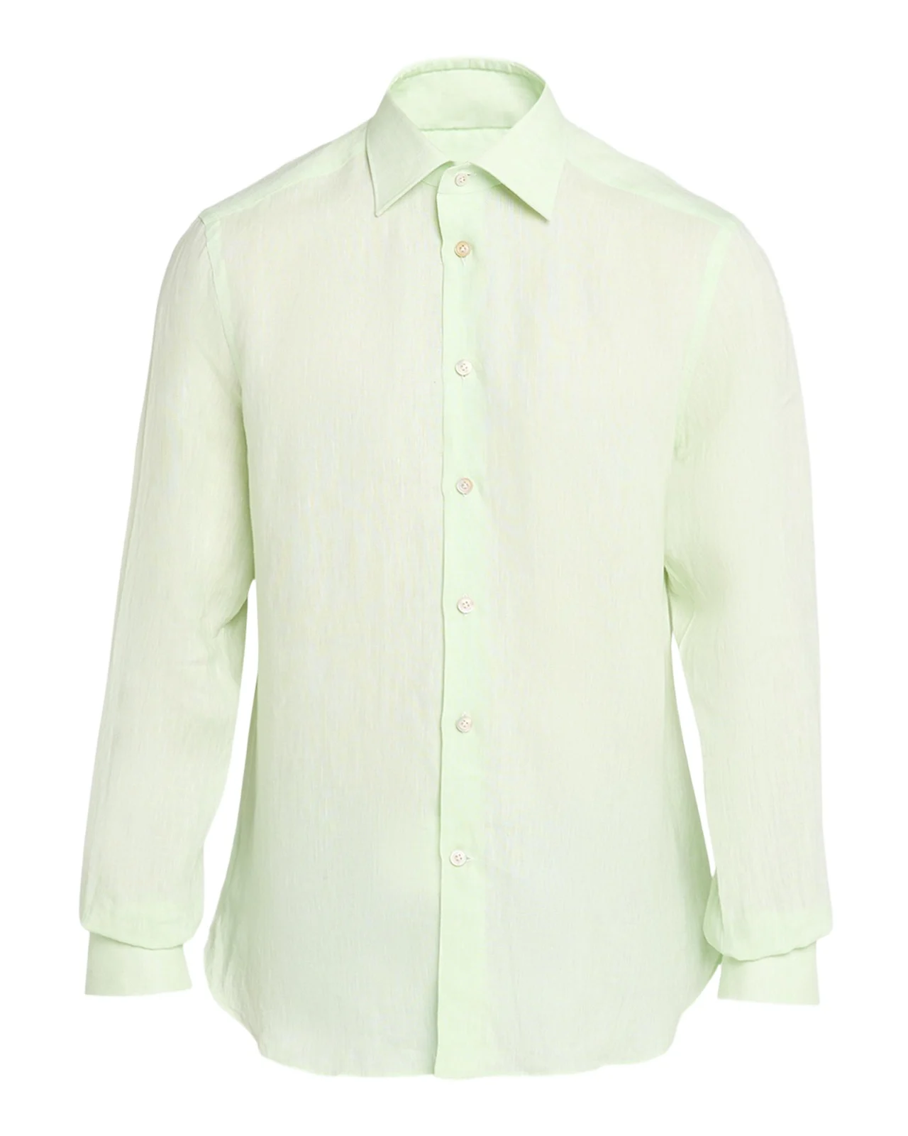 Men's Solid Linen Button-Down Shirt with Mother-Of-Pearl Men's Solid Linen Button-Down Shirt with Mother-Of-Pearl