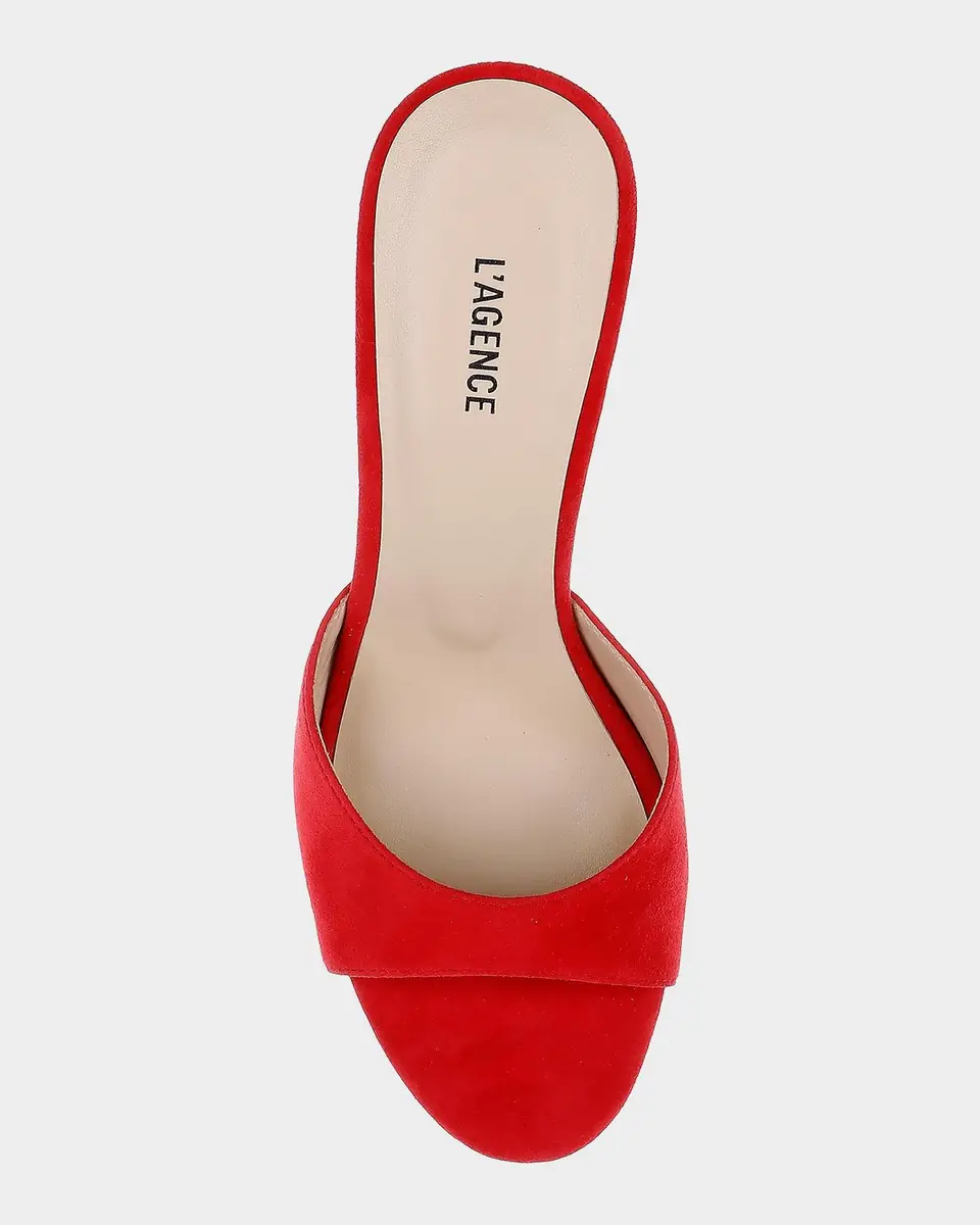 L'Agence 95mm Avery Suede Mules | Thumbnail 4