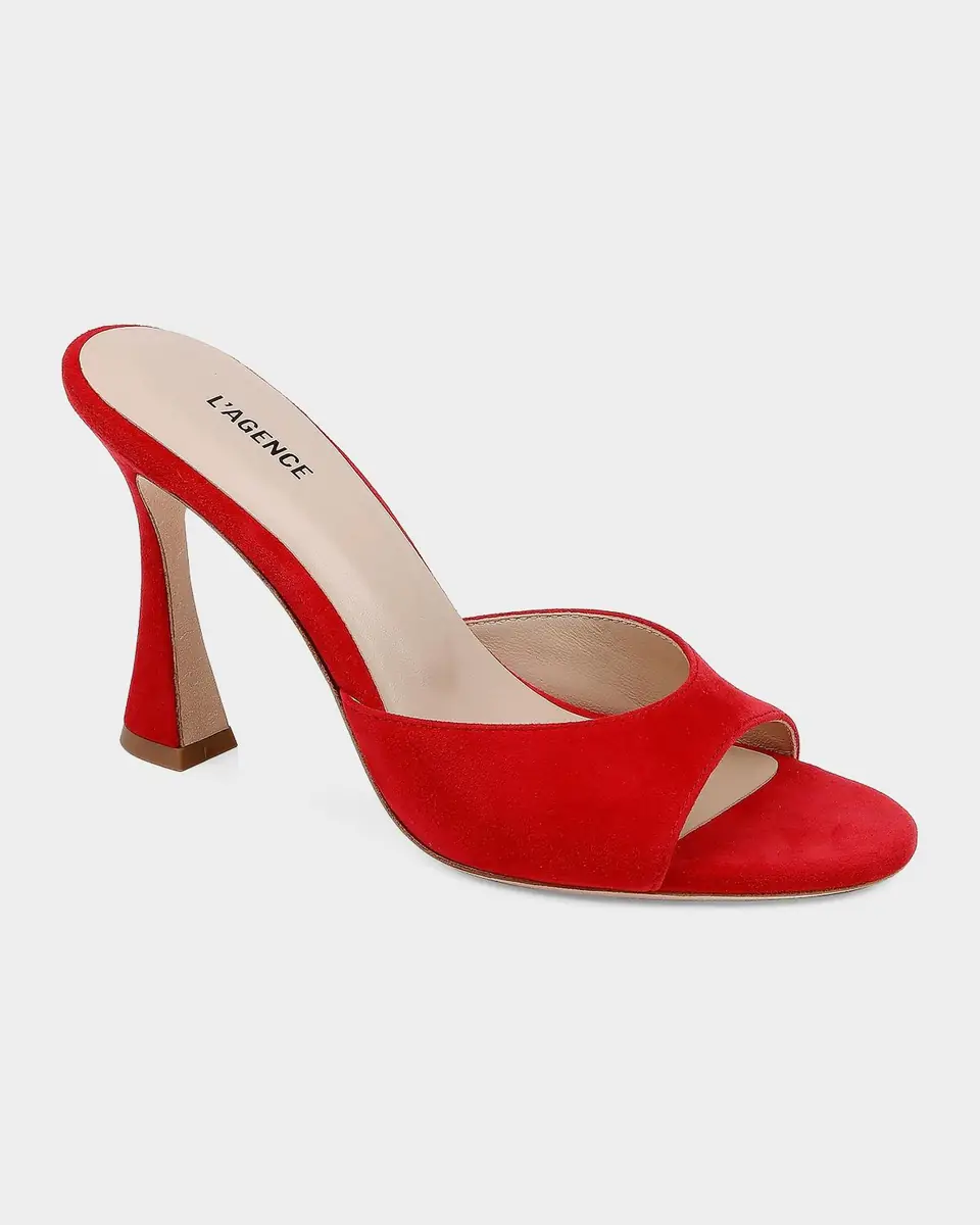 L'Agence 95mm Avery Suede Mules | Thumbnail 5