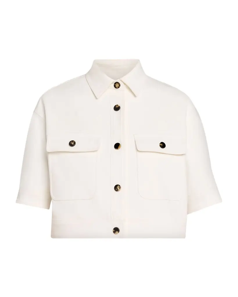 Max Mara Cropped Button-Down Jacket | Image 1 Max Mara Cropped Button-Down Jacket | Image 1