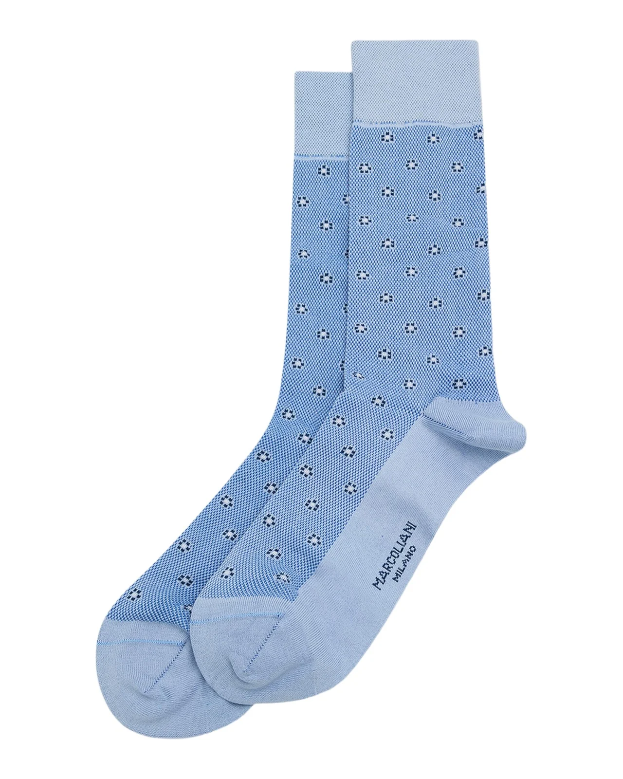 Marcoliani Men's Micro-Floral Crew Socks
