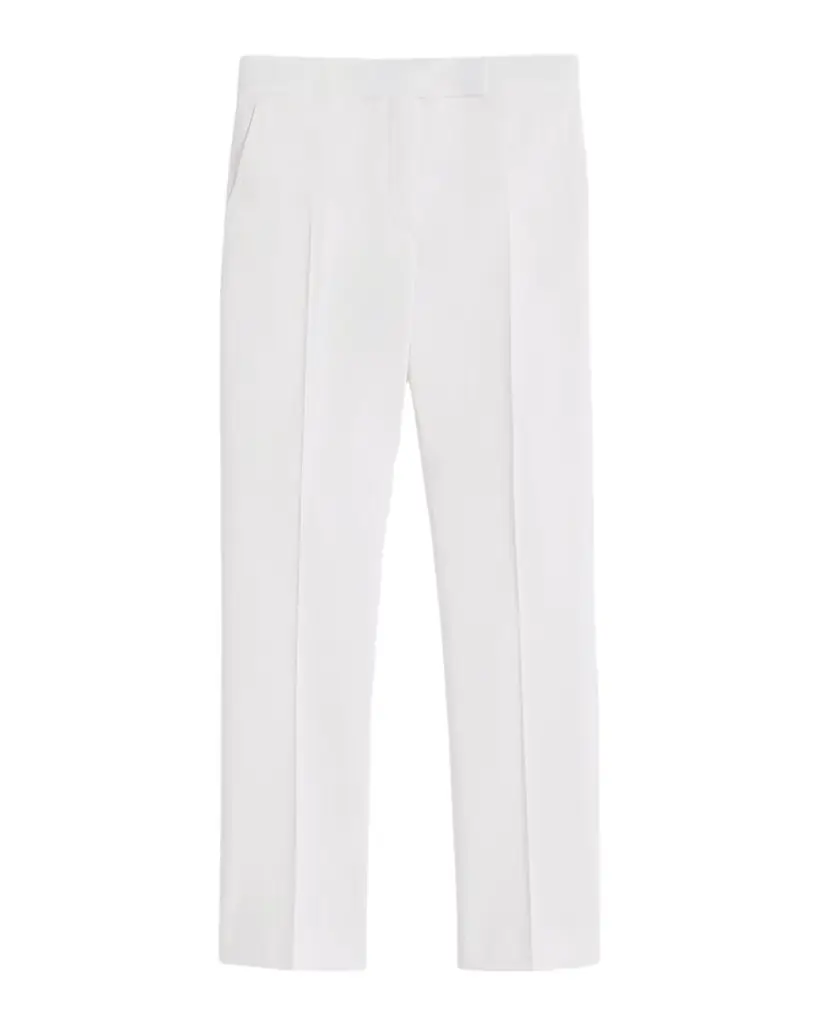Max Mara Silk Slim-Leg Ankle Cigarette Pants | Image 1 Max Mara Silk Slim-Leg Ankle Cigarette Pants | Image 1