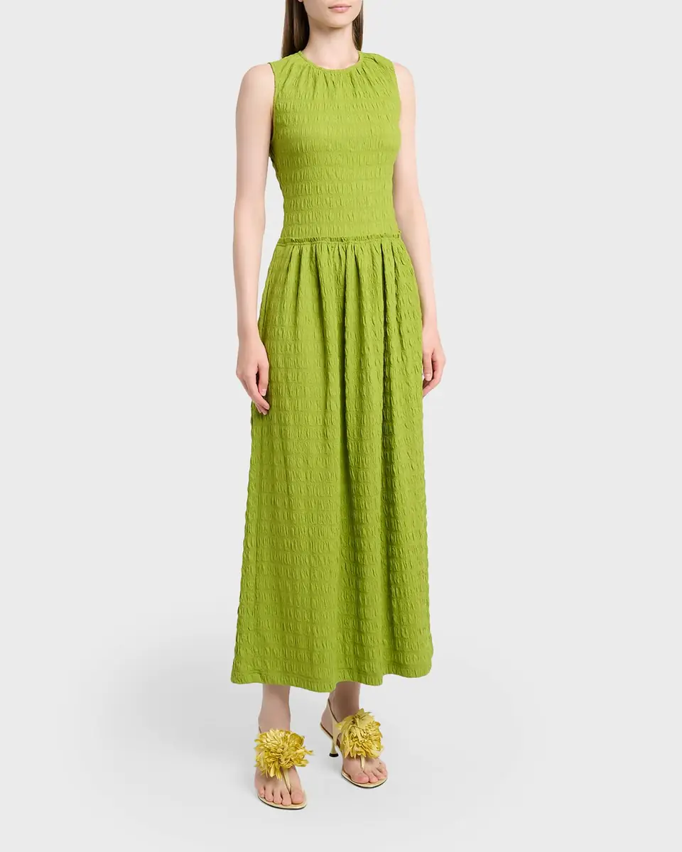 Proenza Schouler White Label Zoira Sleeveless Textured Cotton Maxi Dress | Thumbnail 4 Proenza Schouler White Label Zoira Sleeveless Textured Cotton Maxi Dress | Thumbnail 4