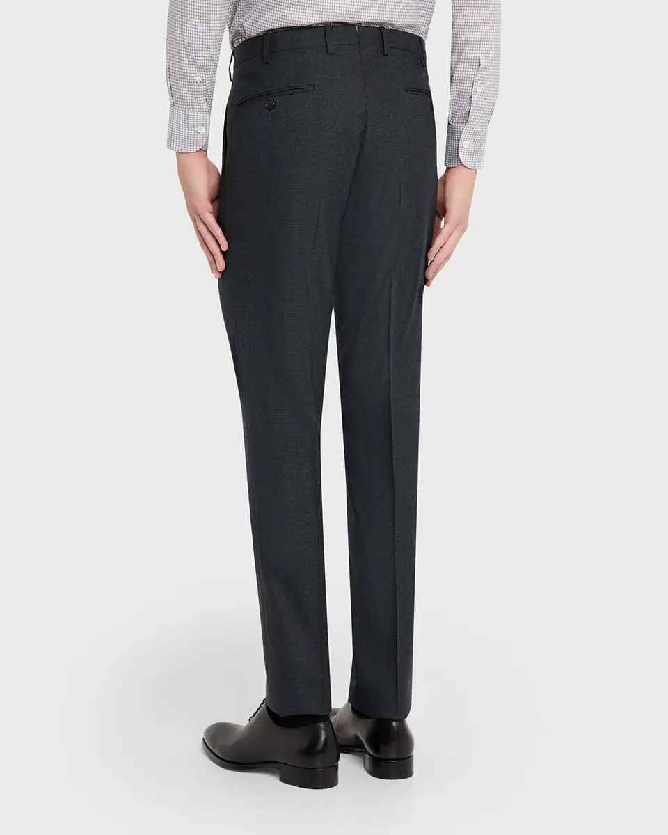 Incotex Men's Micro-Houndstooth Wool and Cashmere Trousers | Thumbnail 3