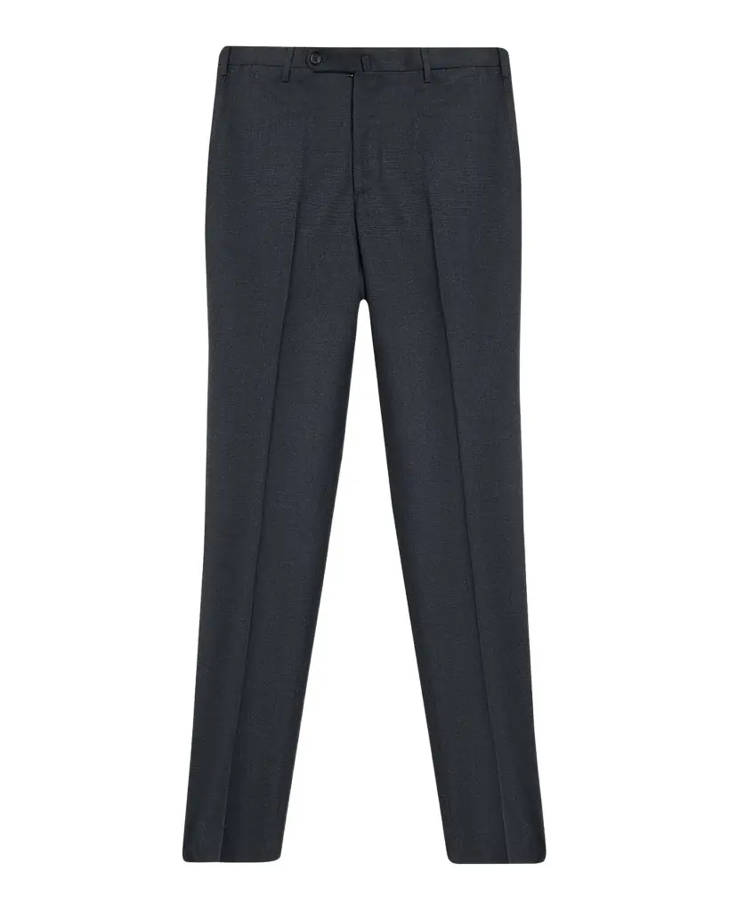 Incotex Men's Micro-Houndstooth Wool and Cashmere Trousers