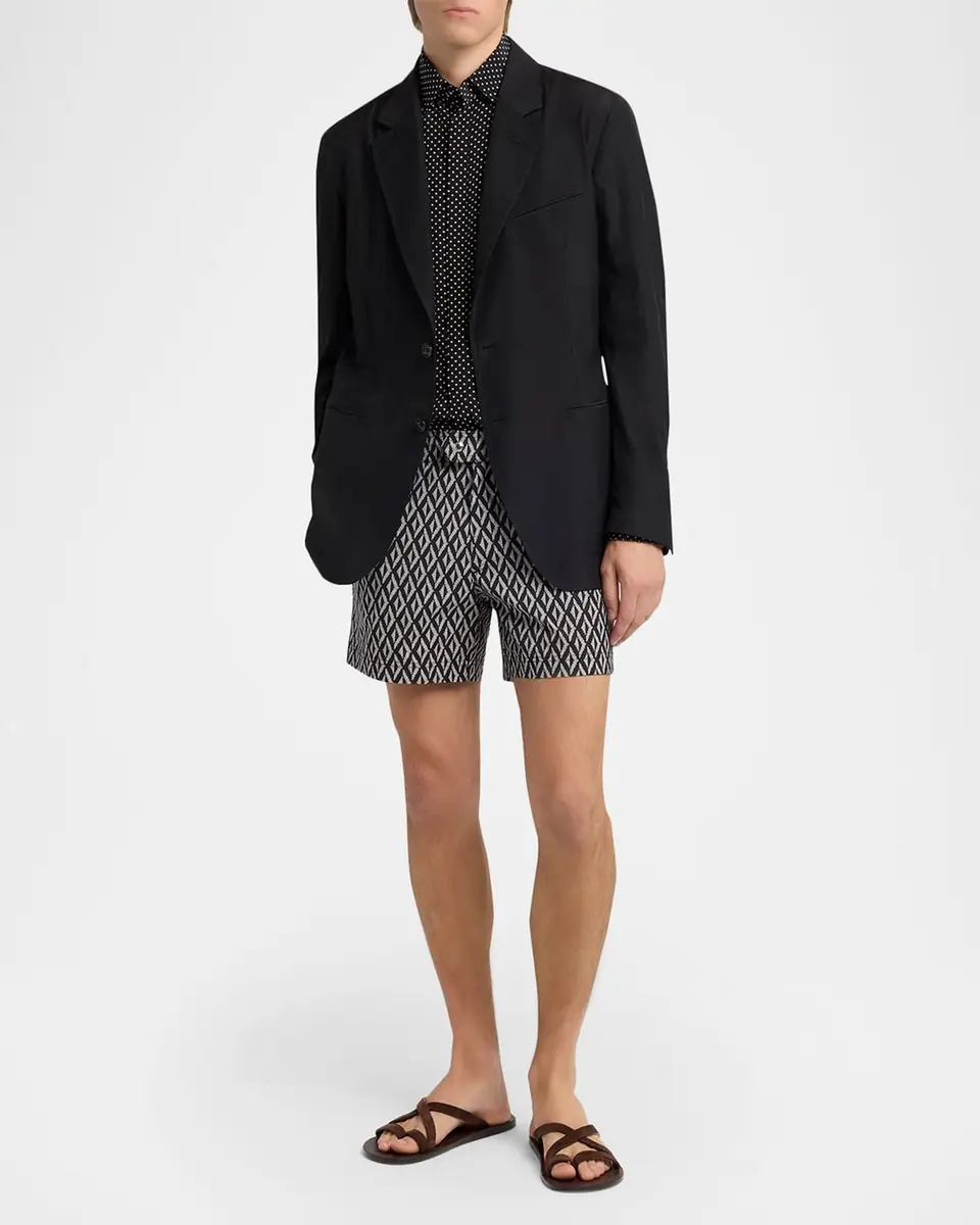 Tom Ford Men's Lyocell Polka Dot French Cuff Sport Shirt | Thumbnail 2