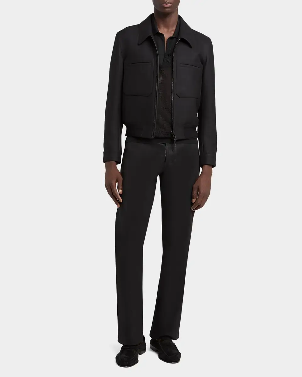 Tom Ford Men's Lacquered Wool Battle Jacket | Thumbnail 2 Tom Ford Men's Lacquered Wool Battle Jacket | Thumbnail 2
