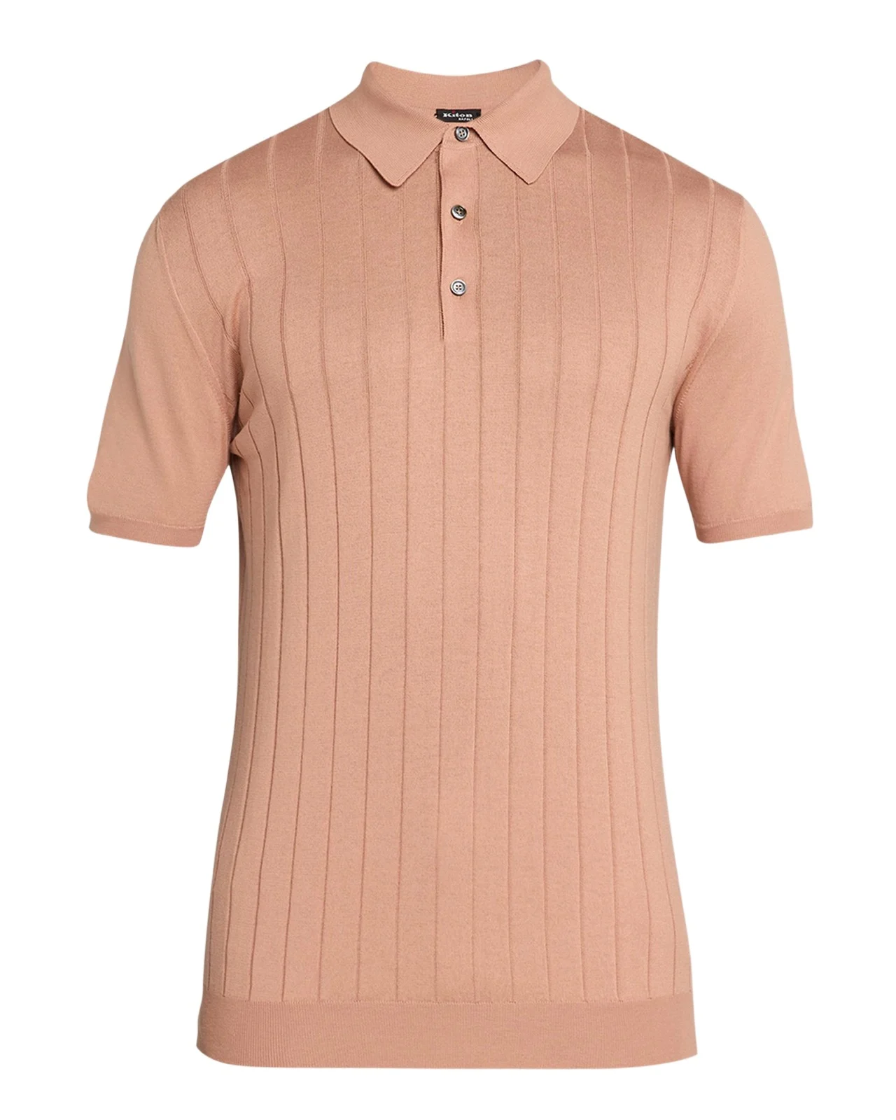 Men's Wide Rib Sea Island Cotton Polo Sweater Men's Wide Rib Sea Island Cotton Polo Sweater