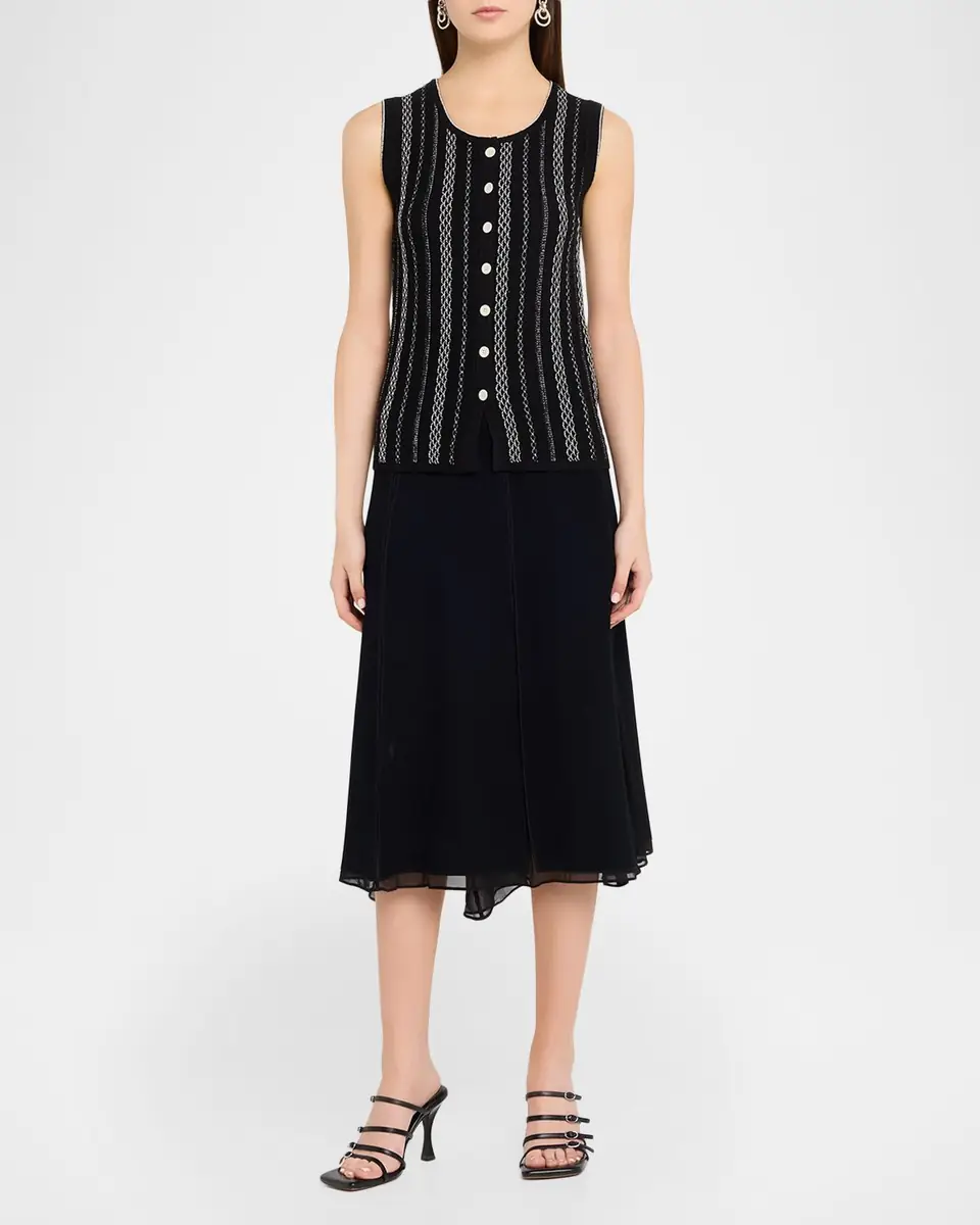Proenza Schouler White Label Alyna Textured Knit Vest | Thumbnail 2 Proenza Schouler White Label Alyna Textured Knit Vest | Thumbnail 2