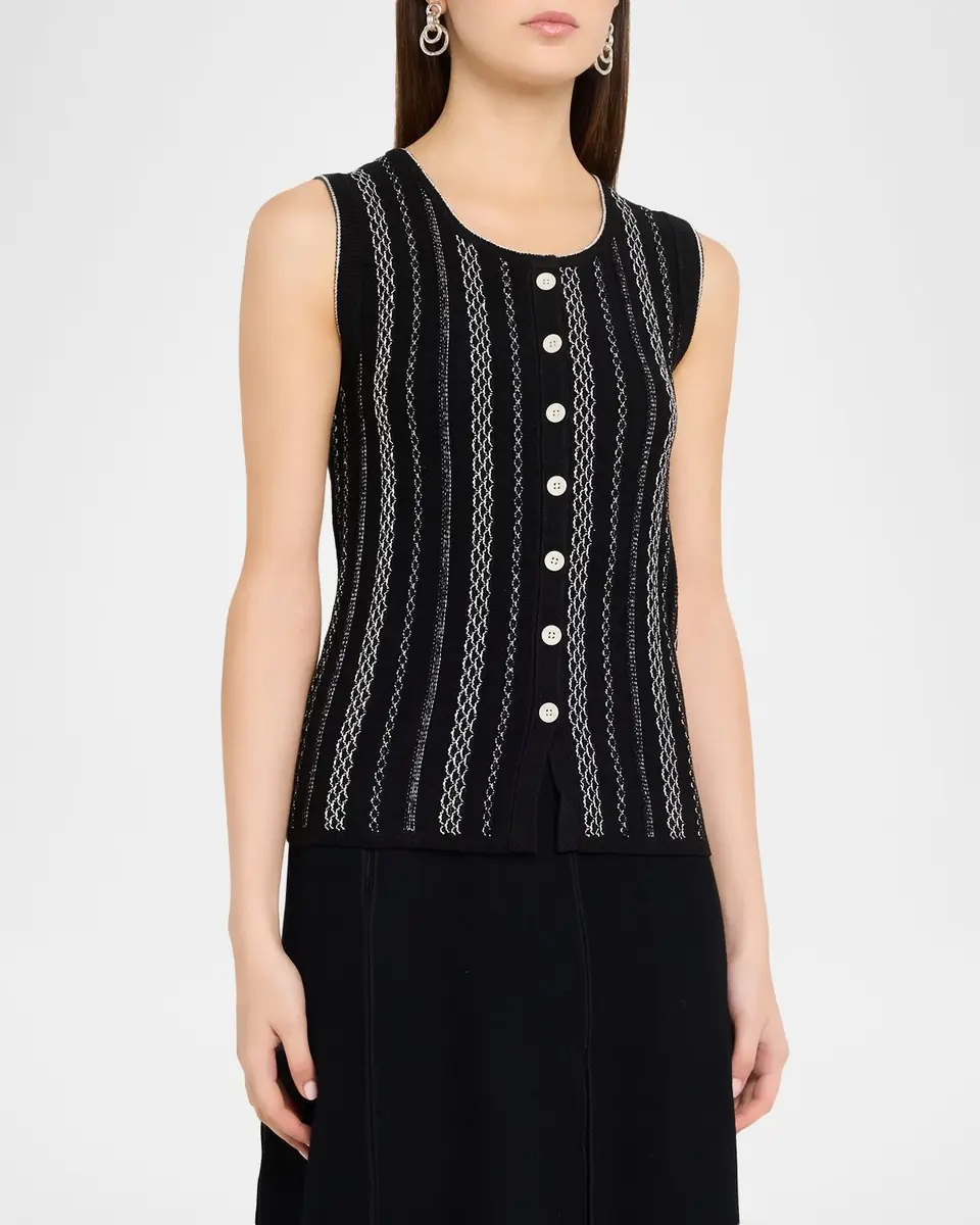 Proenza Schouler White Label Alyna Textured Knit Vest | Thumbnail 4 Proenza Schouler White Label Alyna Textured Knit Vest | Thumbnail 4