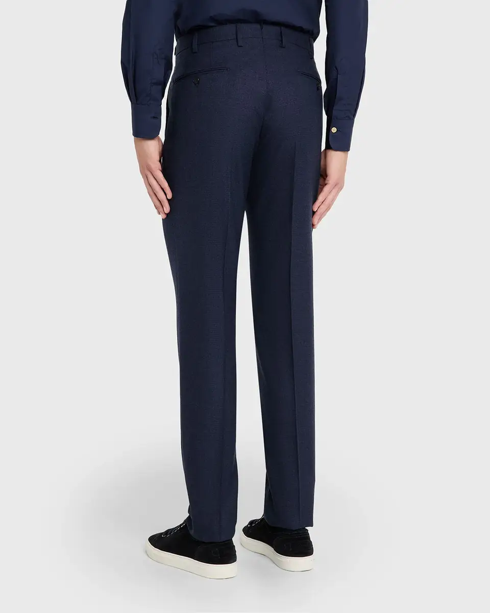 Incotex Men's Micro-Houndstooth Wool and Cashmere Trousers | Thumbnail 3