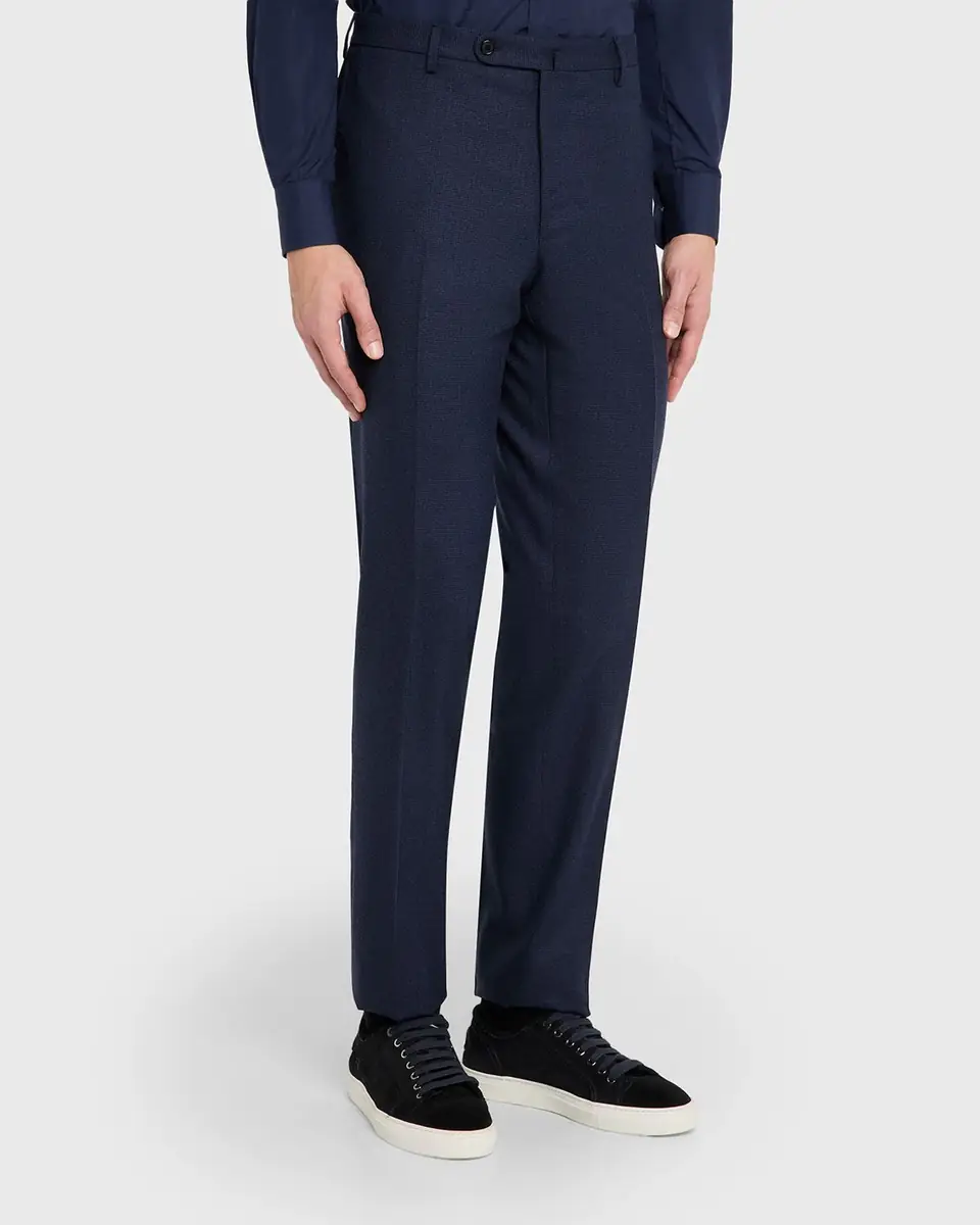 Incotex Men's Micro-Houndstooth Wool and Cashmere Trousers | Thumbnail 4