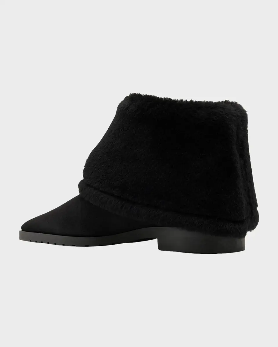 Toteme Fold Down Shearling Suede Ankle Boots | Thumbnail 4 Toteme Fold Down Shearling Suede Ankle Boots | Thumbnail 4
