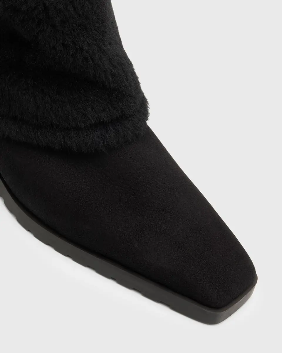 Toteme Fold Down Shearling Suede Ankle Boots | Thumbnail 5 Toteme Fold Down Shearling Suede Ankle Boots | Thumbnail 5