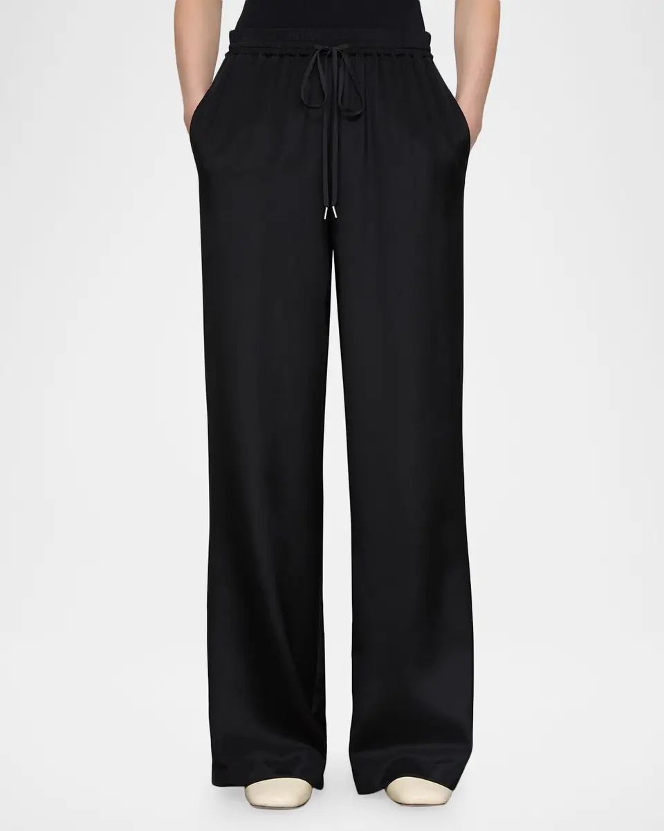 Lafayette 148 New York Penn Straight-Leg Silk Georgette Pants | Thumbnail 4 Lafayette 148 New York Penn Straight-Leg Silk Georgette Pants | Thumbnail 4