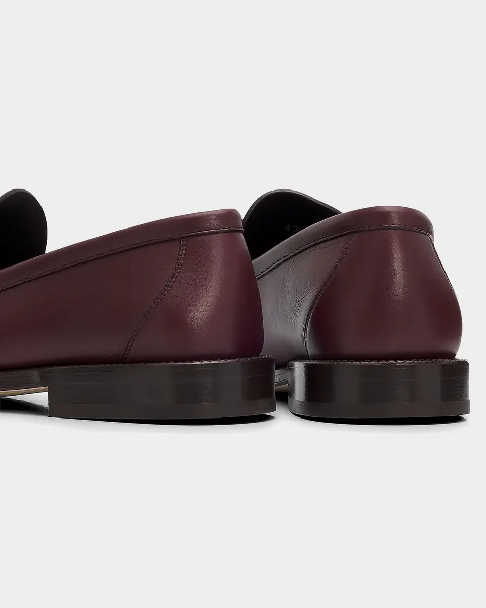 Brunello Cucinelli Men's Leather Moc-Toe Loafers | Thumbnail 2
