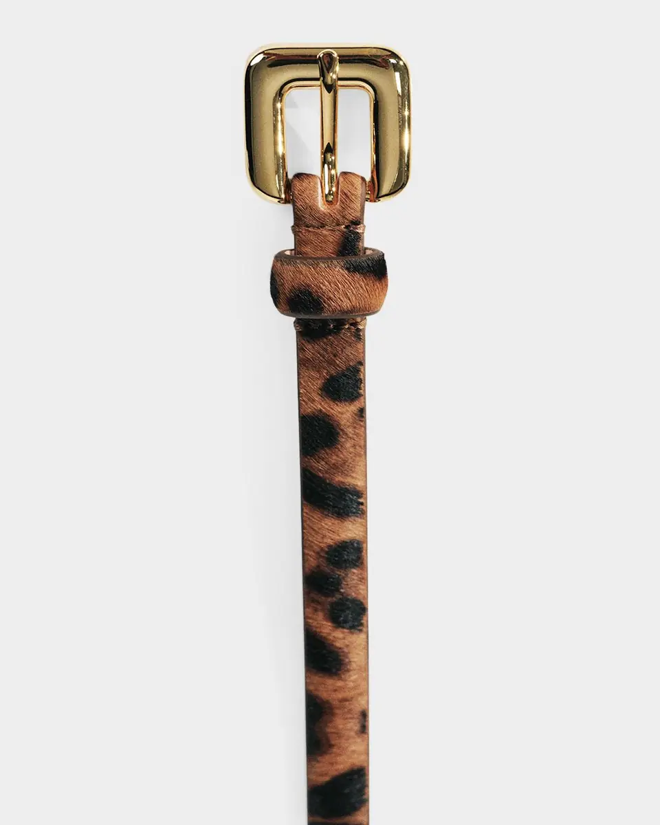 Déhanche Mara Leopard-Print Calf Hair Belt | Thumbnail 3