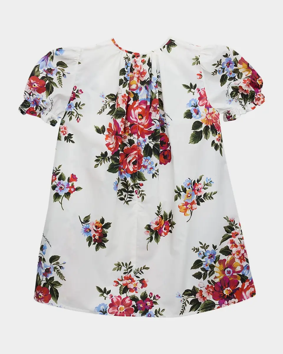 Dolce & Gabbana Girl's Floral-Print Cotton Dress, Size -6 | Thumbnail 2 Dolce & Gabbana Girl's Floral-Print Cotton Dress, Size -6 | Thumbnail 2