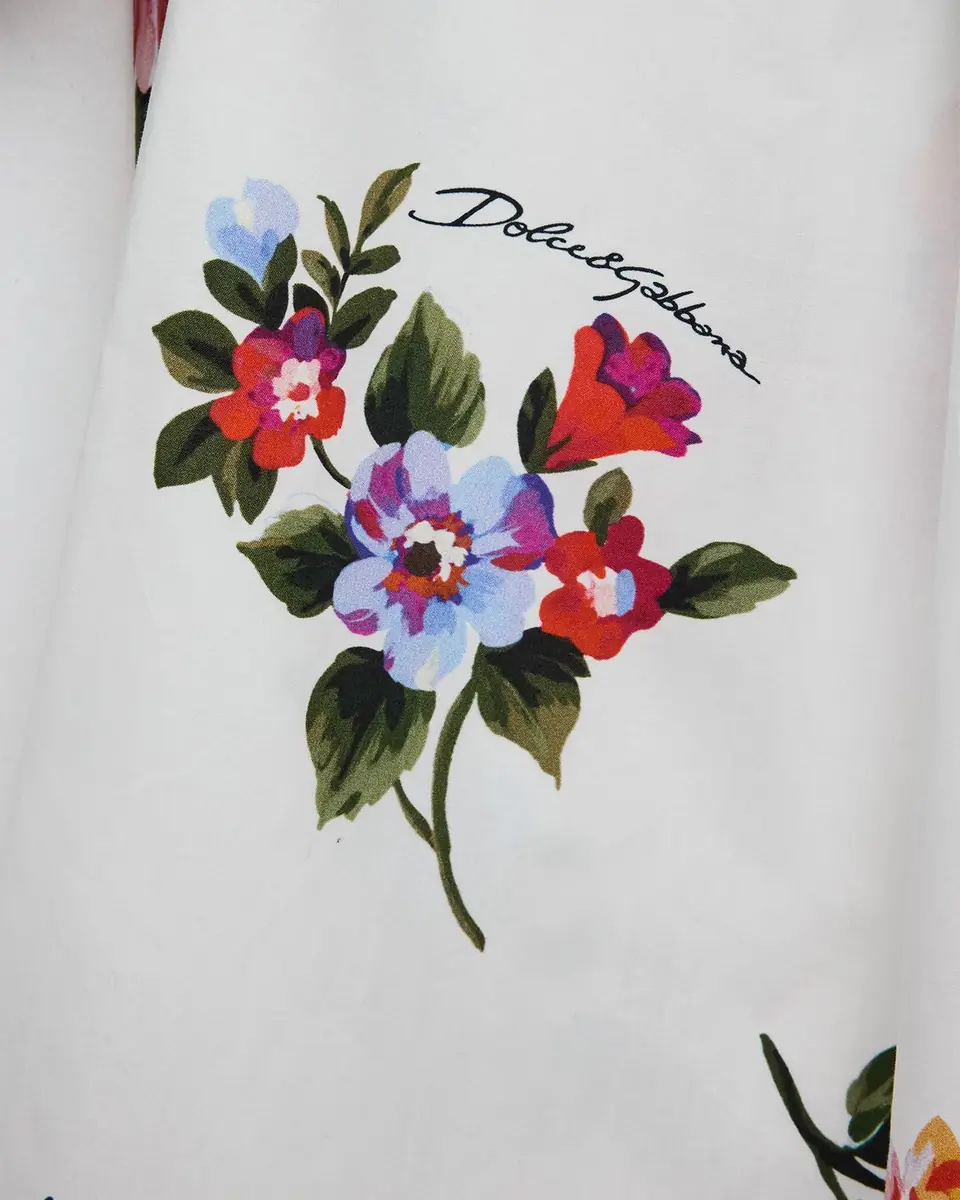 Dolce & Gabbana Girl's Floral-Print Cotton Dress, Size -6 | Thumbnail 3 Dolce & Gabbana Girl's Floral-Print Cotton Dress, Size -6 | Thumbnail 3