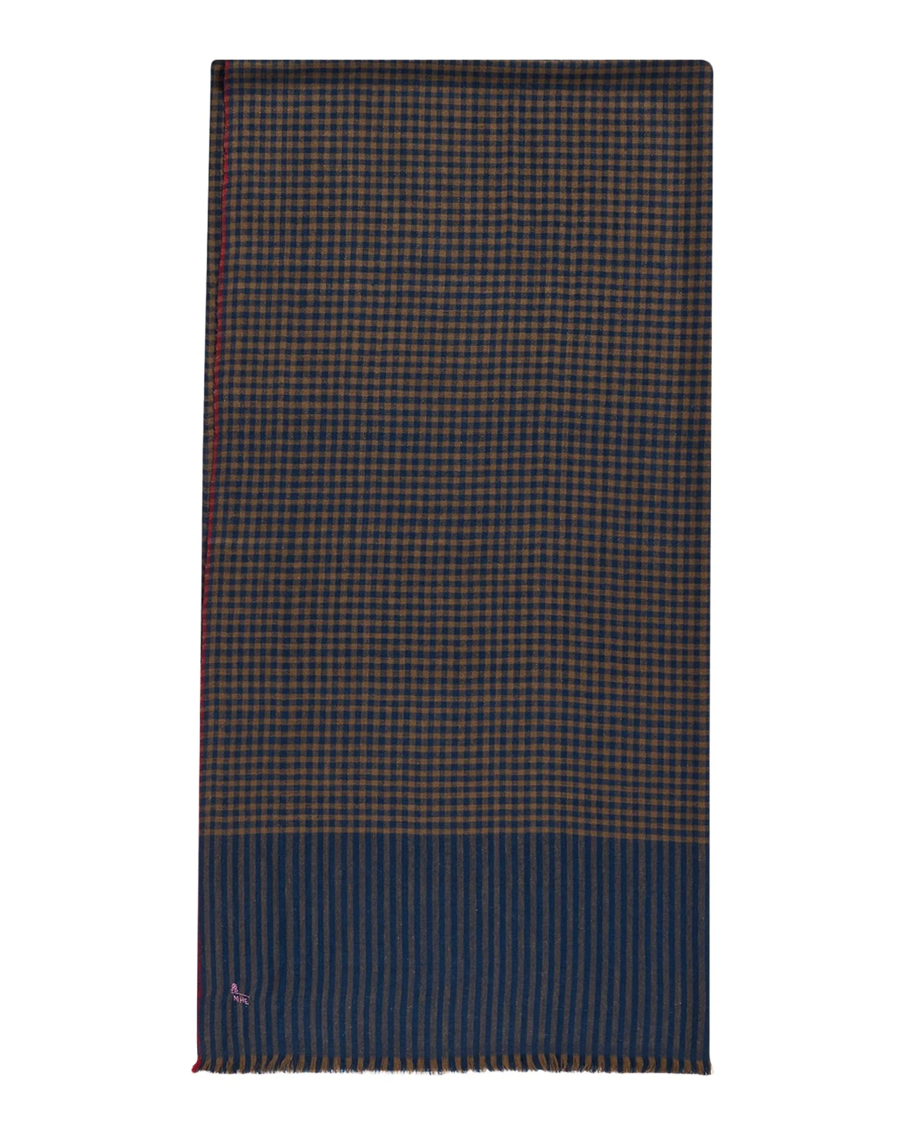 Men's Mini-Check Cashmere Scarf Men's Mini-Check Cashmere Scarf