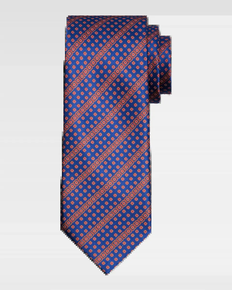Stefano Ricci Men's Geometric Stripe Silk Tie | Thumbnail 2