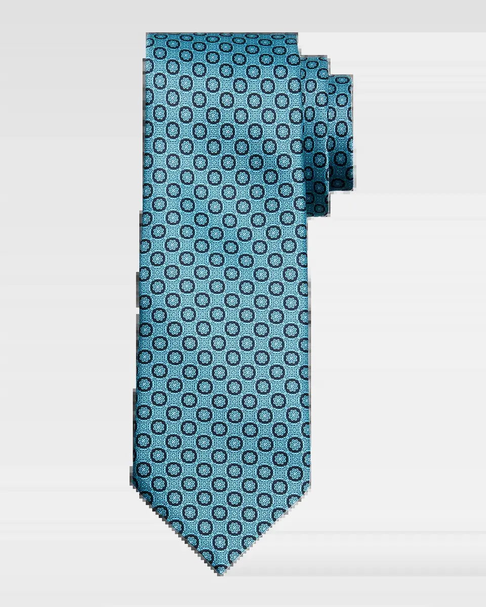 Stefano Ricci Men's Geometric-Circle Silk Tie | Thumbnail 2 Stefano Ricci Men's Geometric-Circle Silk Tie | Thumbnail 2