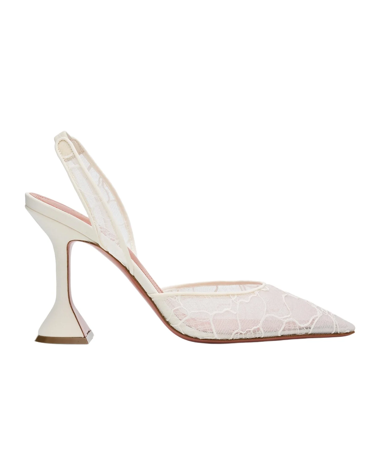 Amina Muaddi Holli Lace Slingback Pumps