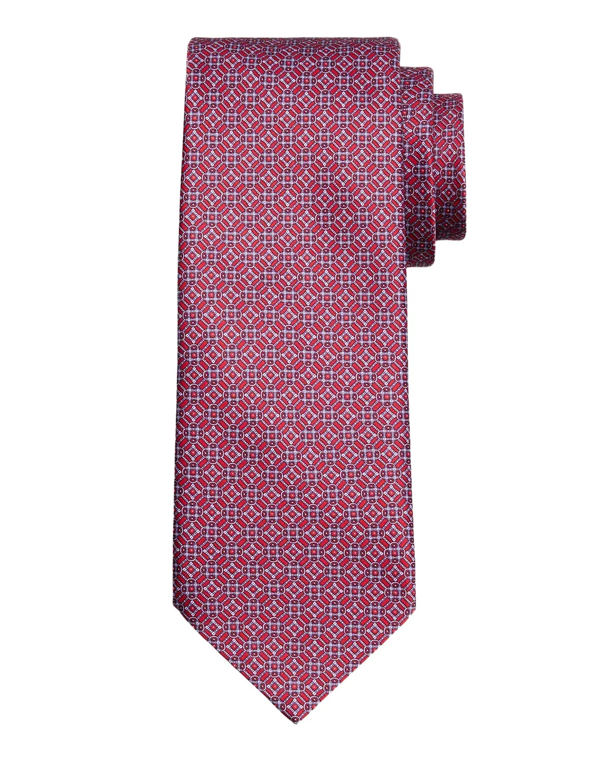 Men's Tonal Mosaic Link Silk Tie Men's Tonal Mosaic Link Silk Tie