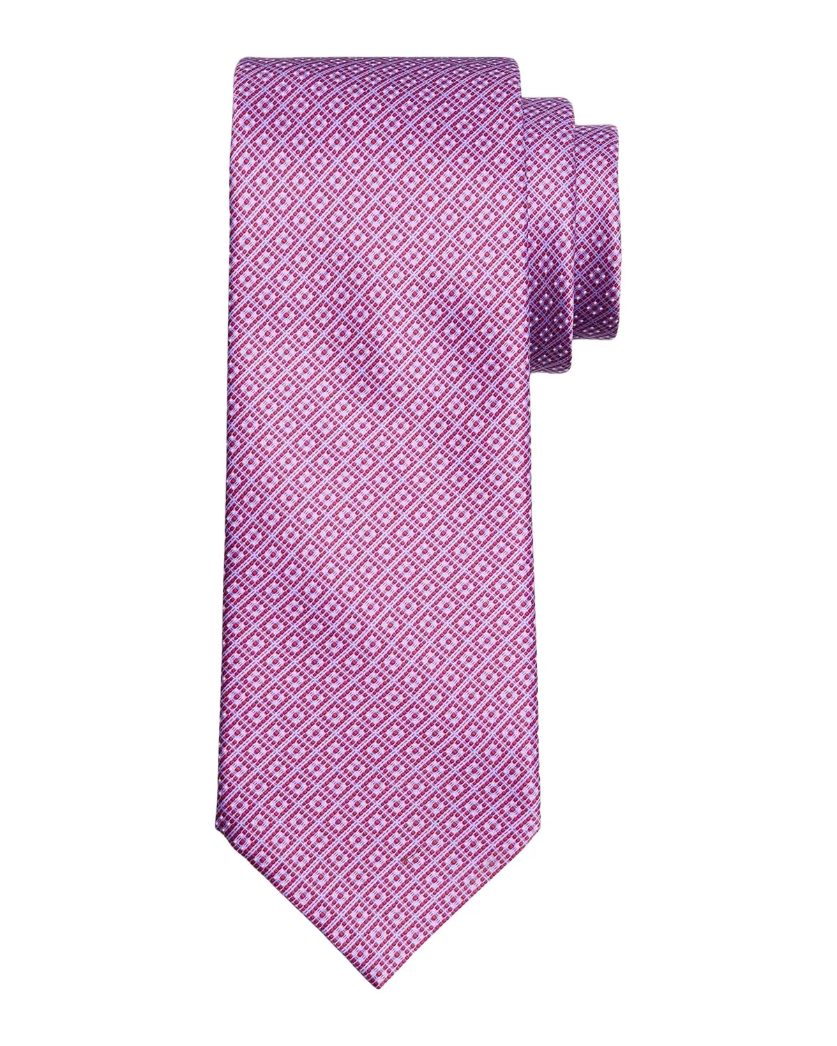 Men's Dotted Grid Check Silk Tie Men's Dotted Grid Check Silk Tie
