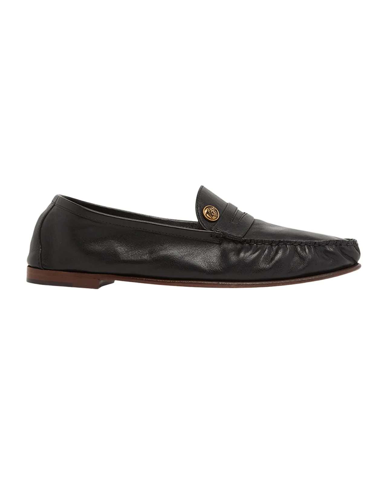 Men's Medusa Leather Moc-Toe Loafers Men's Medusa Leather Moc-Toe Loafers