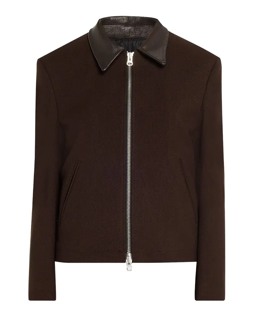 TONYWACK Leather-Trim Wool Jacket | Image 1 TONYWACK Leather-Trim Wool Jacket | Image 1