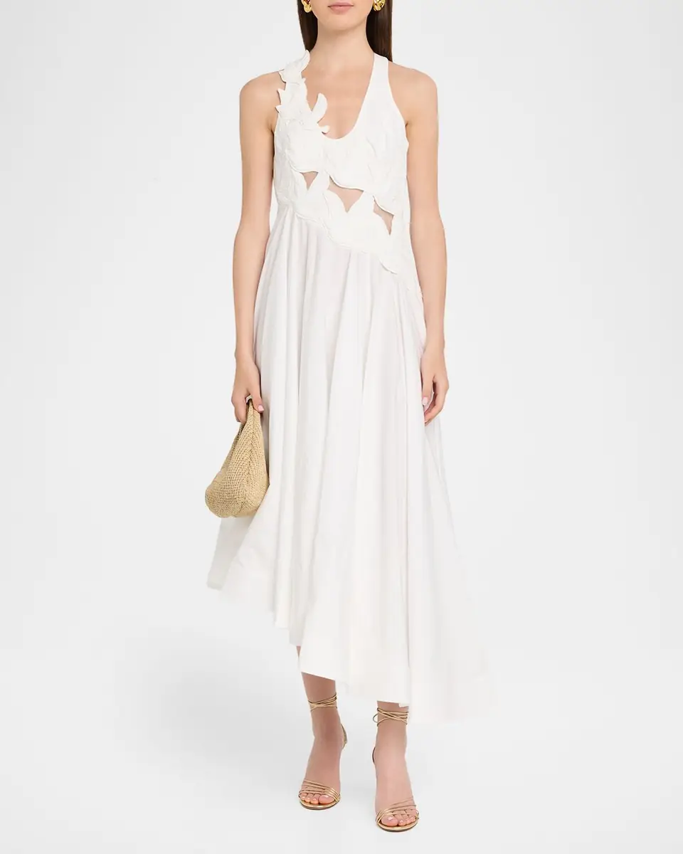 Zimmermann Luna Appliqué Midi Dress | Thumbnail 2 Zimmermann Luna Appliqué Midi Dress | Thumbnail 2