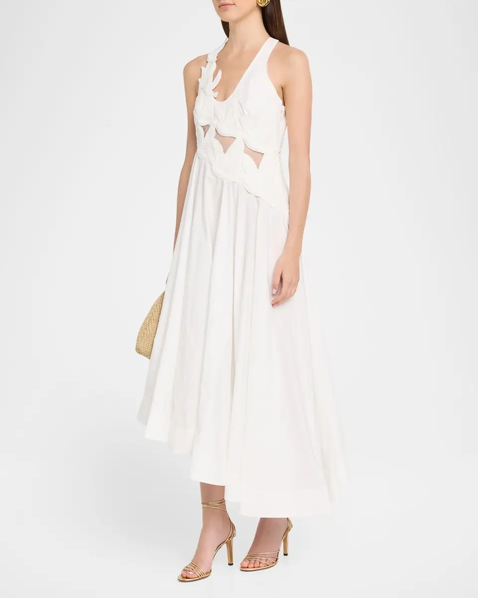 Zimmermann Luna Appliqué Midi Dress | Thumbnail 4 Zimmermann Luna Appliqué Midi Dress | Thumbnail 4