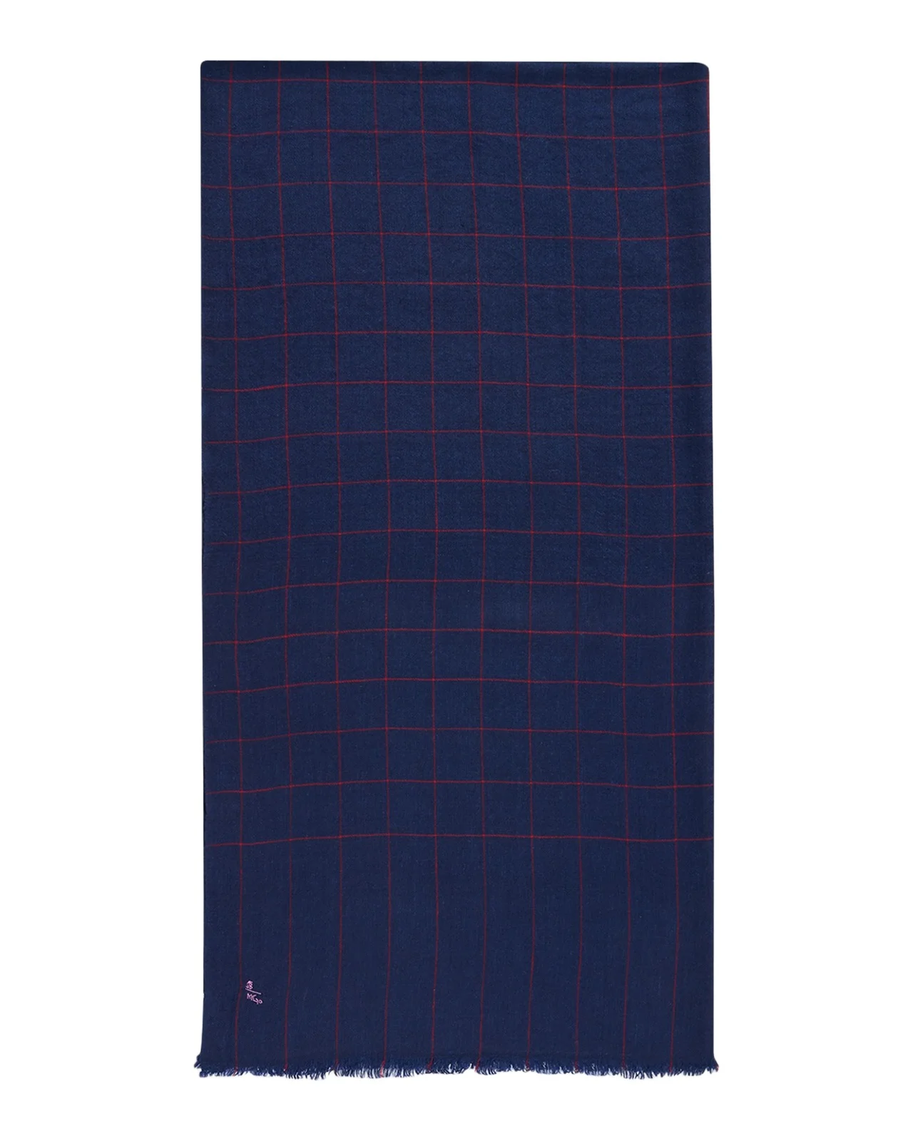 Men's Hairline Windowpane Check Cashmere Scarf Men's Hairline Windowpane Check Cashmere Scarf