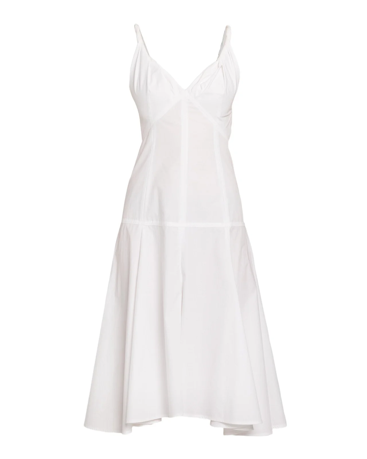 Leo Sleeveless Flared Cotton Midi Dress