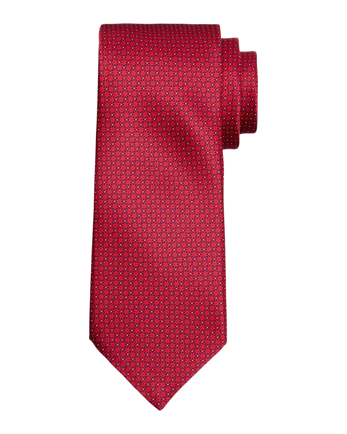 Men's Floral Grid Silk Tie Men's Floral Grid Silk Tie