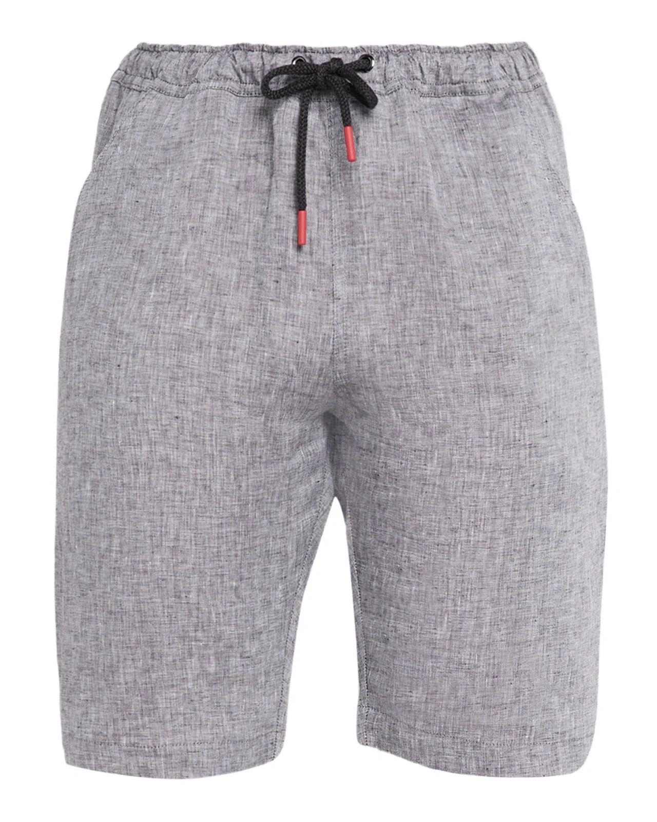 Linen Drawstring Mid-Rise Shorts