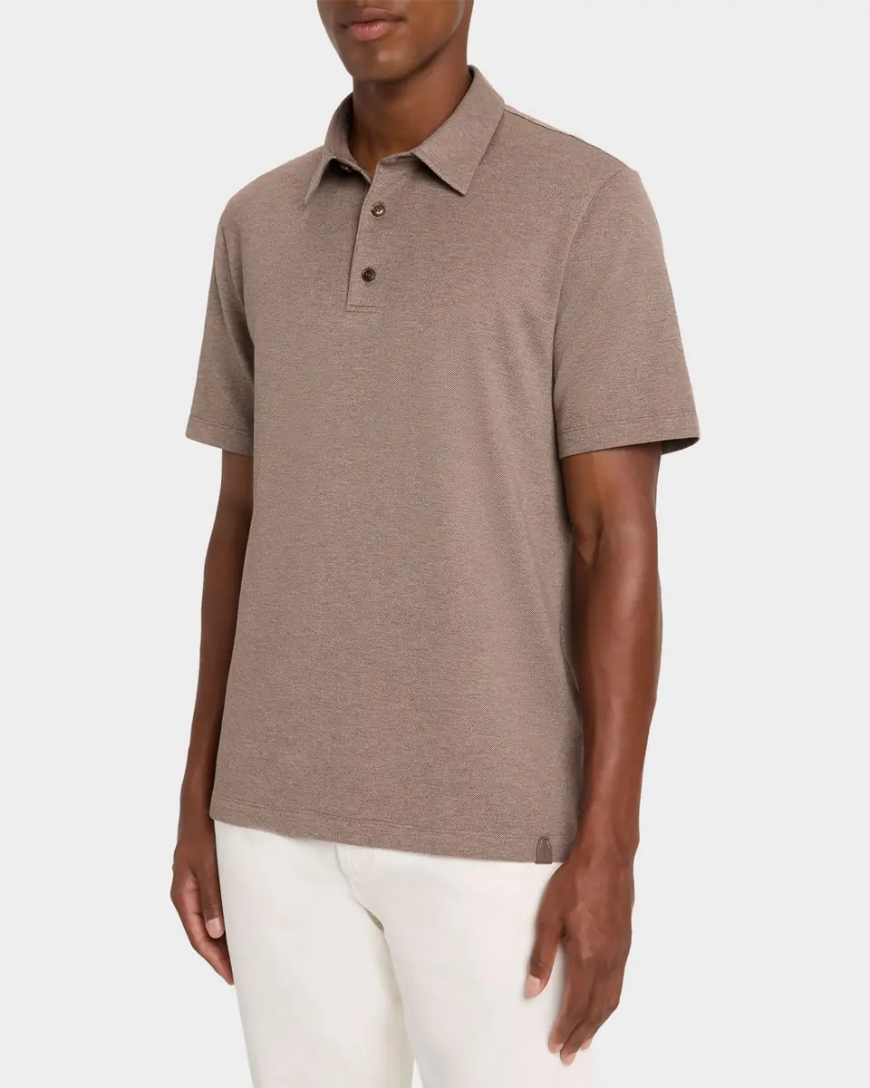 Brioni Men's Jersey Pique Polo Shirt | Thumbnail 3