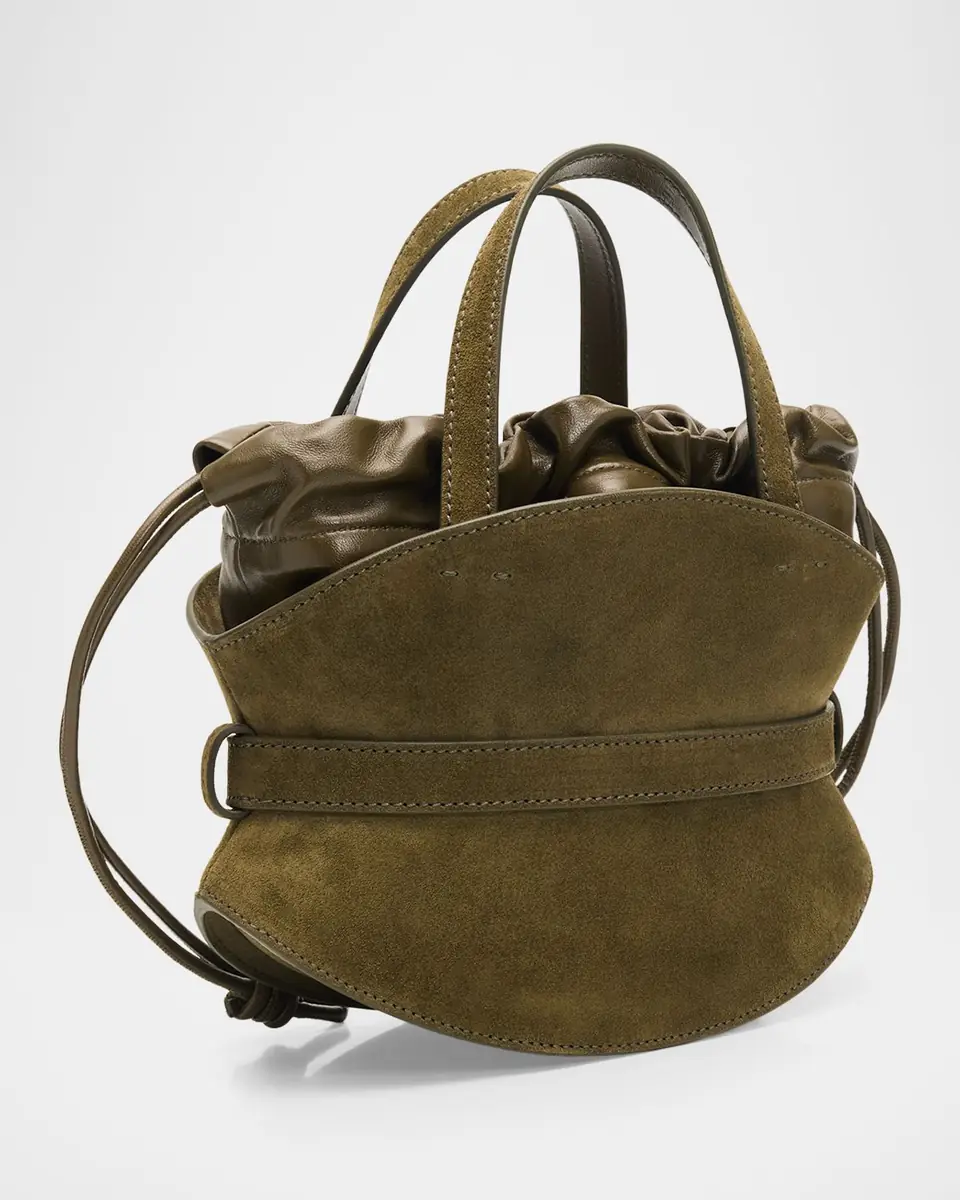 Balmain Shuffle Small Belted Top-Handle Bag in Suede | Thumbnail 3 Balmain Shuffle Small Belted Top-Handle Bag in Suede | Thumbnail 3