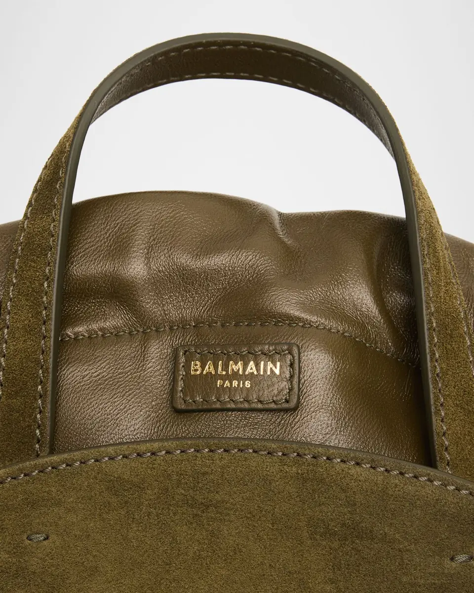 Balmain Shuffle Small Belted Top-Handle Bag in Suede | Thumbnail 6 Balmain Shuffle Small Belted Top-Handle Bag in Suede | Thumbnail 6