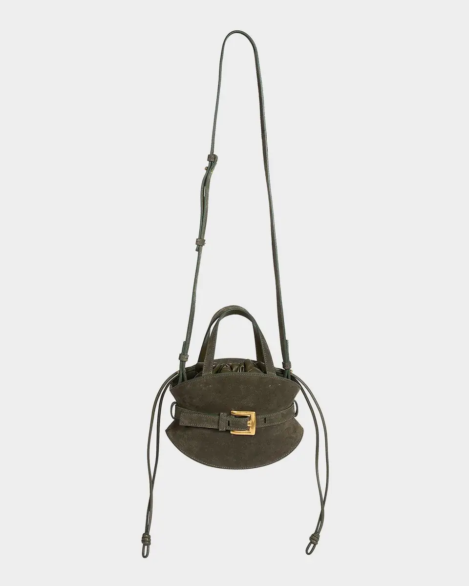 Balmain Shuffle Small Belted Top-Handle Bag in Suede | Thumbnail 8 Balmain Shuffle Small Belted Top-Handle Bag in Suede | Thumbnail 8