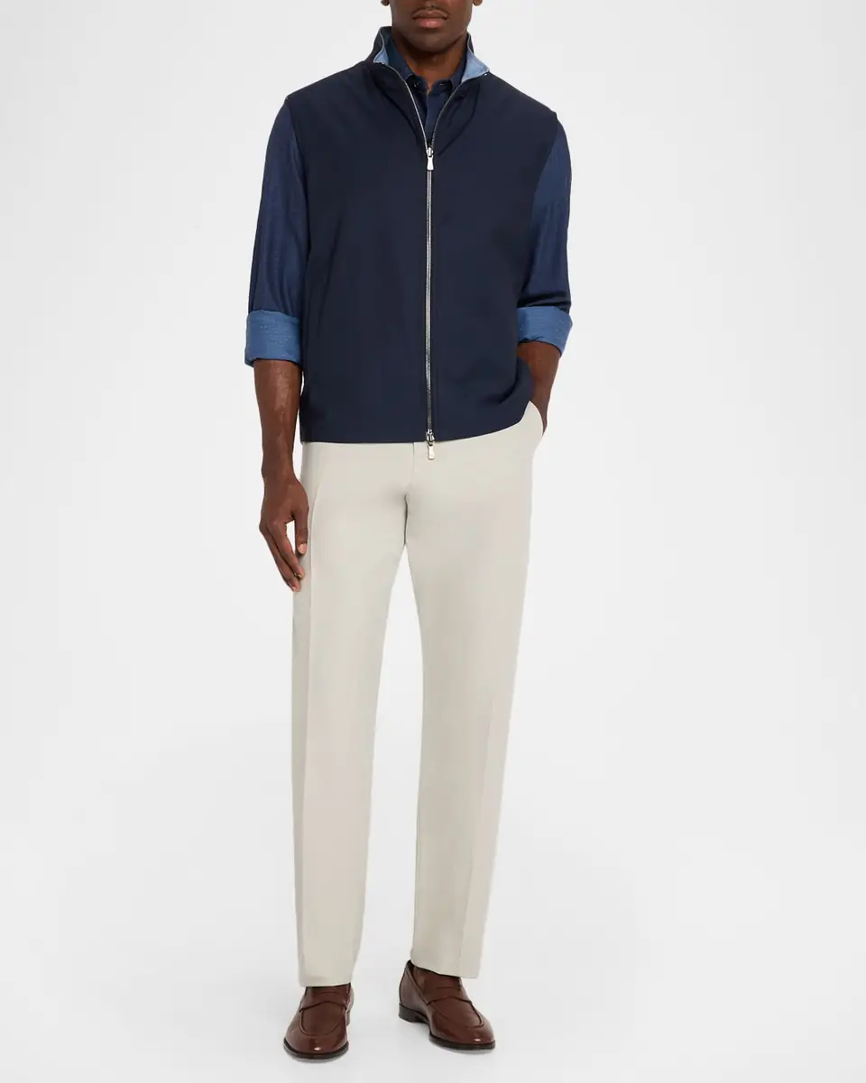 Isaia Men's Cotton and Linen Straight-Leg Pants | Thumbnail 2 Isaia Men's Cotton and Linen Straight-Leg Pants | Thumbnail 2