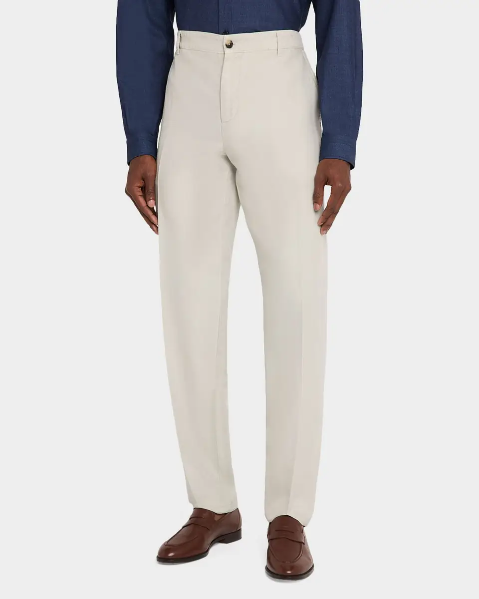 Isaia Men's Cotton and Linen Straight-Leg Pants | Thumbnail 4 Isaia Men's Cotton and Linen Straight-Leg Pants | Thumbnail 4