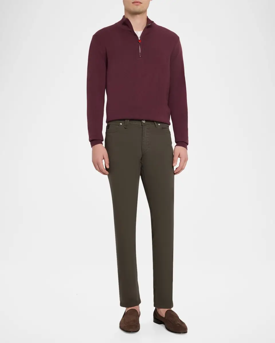 Brioni Men's Cotton Stretch 5-Pocket Pants | Thumbnail 2